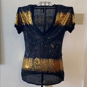 INC Sequin Tunic Blouse